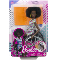 Barbie - Barbie Fashionistas Puppe im Rollstuhl mit schwarzen Haaren