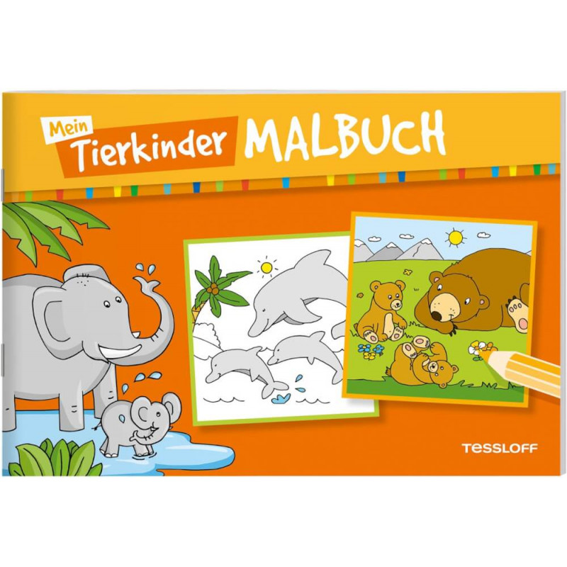 Mein Tierkinder-Malbuch