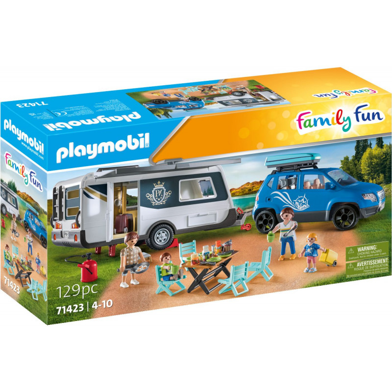 PLAYMOBIL 71423 - Family Fun - Wohnwagen mit Auto