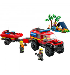 LEGO® City 60412 Feuerwehrgeländewagen mit Rettungsboot