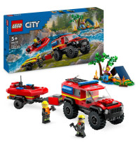 LEGO® City 60412 Feuerwehrgeländewagen mit Rettungsboot