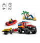 LEGO® City 60412 Feuerwehrgeländewagen mit Rettungsboot