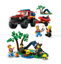 LEGO® City 60412 Feuerwehrgeländewagen mit Rettungsboot