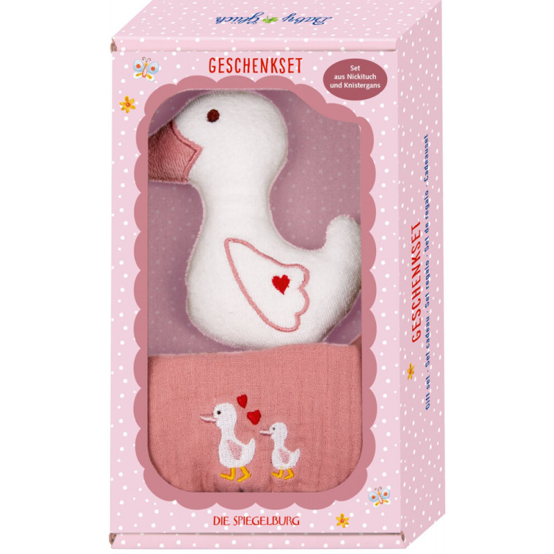 Geschenkset Gans, rosa - Baby 