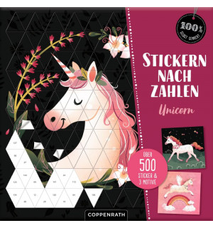 Stickern nach Zahlen: Unicorn 