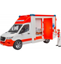 Bruder 02676 MB Sprinter Ambulanz mit Fahrer und Light + Sound Modul