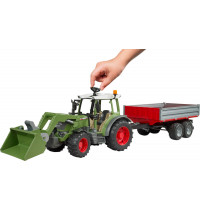 Bruder 02182 Fendt Vario 211 mit Frontlader und Bordwandanhänger