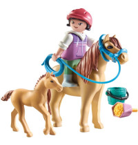 PLAYMOBIL 71498 Kind mit Pony und Fohlen