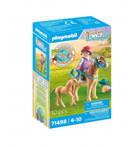 PLAYMOBIL 71498 Kind mit Pony und Fohlen