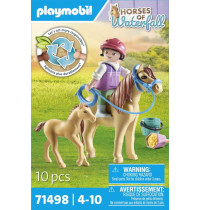 PLAYMOBIL 71498 Kind mit Pony und Fohlen