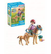 PLAYMOBIL 71498 Kind mit Pony und Fohlen