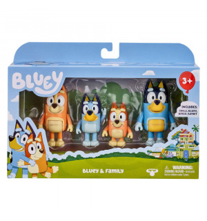 mooseToys BLUEY Figuren 4er pack - Familie