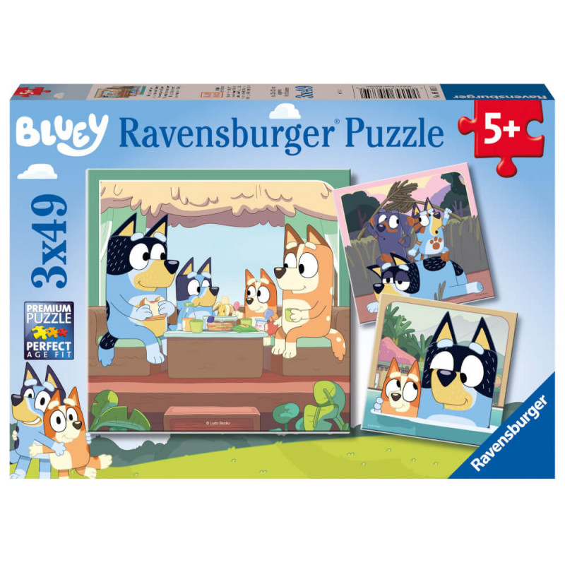 Ravensburger 5685 Puzzle Blueys Abenteuer 3 X 49 Teile