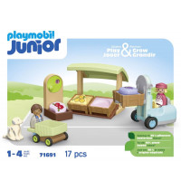 PLAYMOBIL 71691 Junior: Bio-Marktstand & Gabelstapler