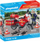 PLAYMOBIL 71466 - Action Heroes - Feuerwehrmotorrad am Unfallort