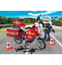 PLAYMOBIL 71466 - Action Heroes - Feuerwehrmotorrad am Unfallort