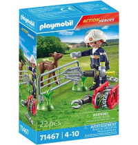 PLAYMOBIL 71467 - Action Heroes - Feuerwehr-Tierrettung