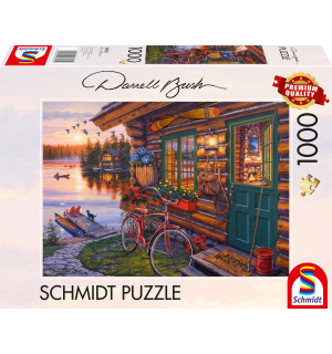 Schmidt Spiele - Darrel Bush: Seehütte mit Fahrrad