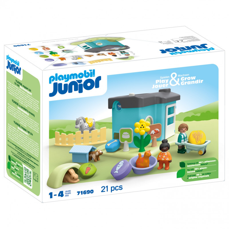 PLAYMOBIL JUNIOR 71690 - Tierpension mit Futterspender