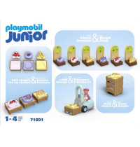 PLAYMOBIL JUNIOR 71691 - Bio-Marktstand & Gabelstapler