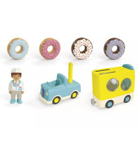 PLAYMOBIL JUNIOR 71702 - Verrückter Donut Truck mit Stapel- und Sortierfunktion