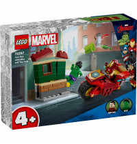 LEGO Super Heroes 76287 - Iron Man mit Bike und der Hulk