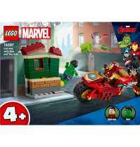 LEGO Super Heroes 76287 - Iron Man mit Bike und der Hulk