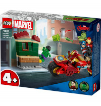 LEGO Super Heroes 76287 - Iron Man mit Bike und der Hulk