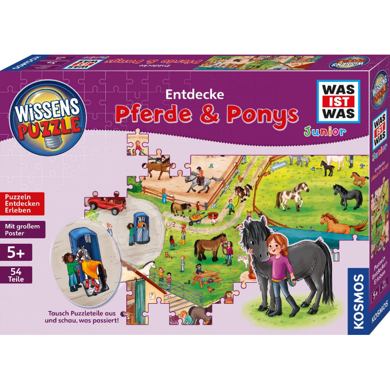 KOSMOS - Was ist Was Junior Wissens Puzzle - Entdecke Pferde & Ponys