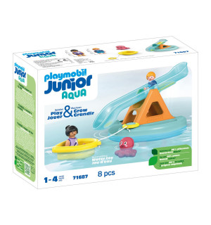 PLAYMOBIL JUNIOR AQUA 71687 - Badeinsel mit Wasserrutsche