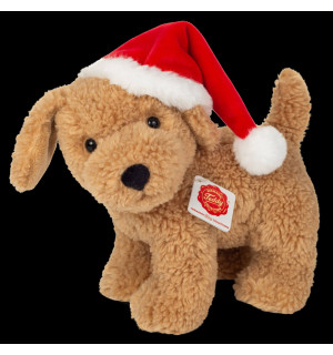 Hund m. Weihnachtsmütze 20 cm