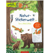 Coppenrath - Nature Zoom - Natur-Stickerwelt: Tiere in Wald + Wiese