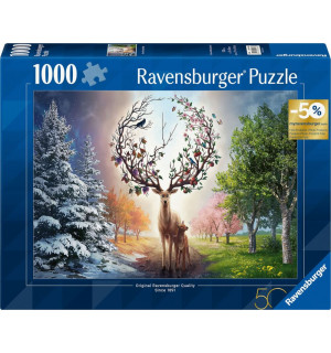 Ravensburger 12001088 Puzzle Der magische Hirsch und die vier Jahreszeiten  1000 Teile