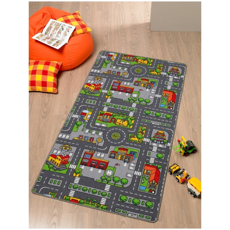 Spielteppich City 80 x 120 cm