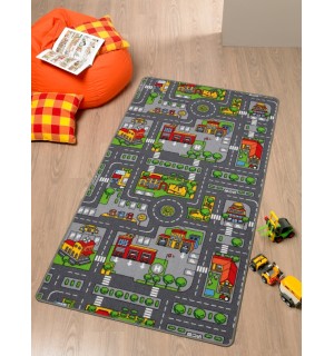 Spielteppich City 80 x 120 cm